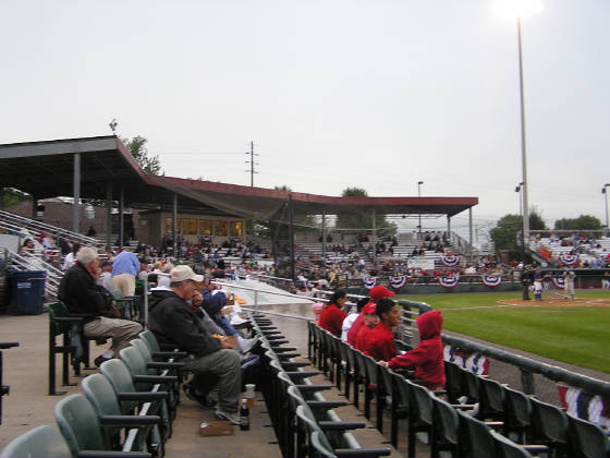 A view from the first base stands - Falcon Park